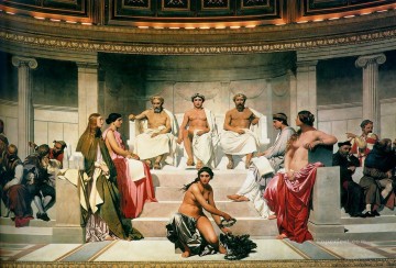 ポール・ドラローシュ Painting - エコール・デ・ボザールの半輪 1814 年センターの等身大の歴史 イッポリット・ドラローシュ